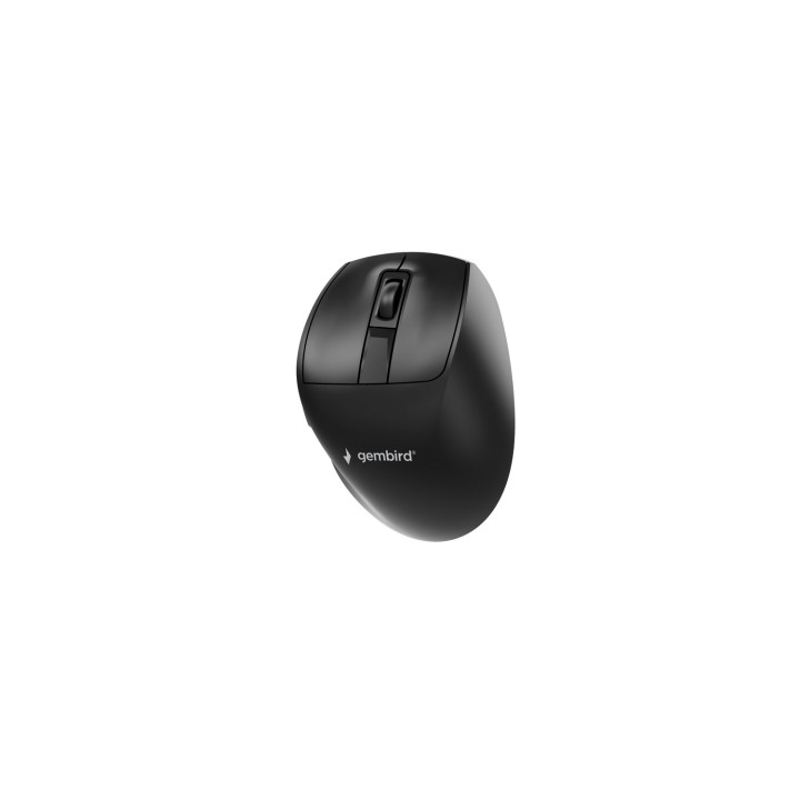 Gembird MUSW3-9B-01 Mouse wireless ergonomico triple-mode (2.4G + BT + USB) 2400 DPI 9 pulsanti nero