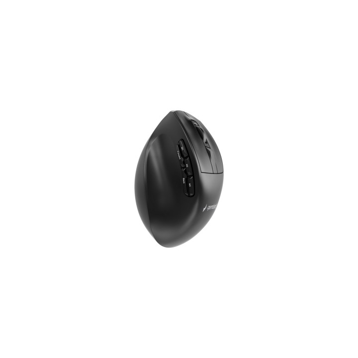 Gembird MUSW3-9B-01 Mouse wireless ergonomico triple-mode (2.4G + BT + USB) 2400 DPI 9 pulsanti nero