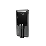Gembird PB10-PD20-LCD-01 Power bank a ricarica rapida con cavi integrati 20W 10000 mAh nero