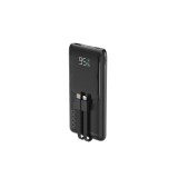 Gembird PB10-PD20-LCD-01 Power bank a ricarica rapida con cavi integrati 20W 10000 mAh nero
