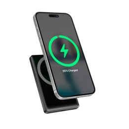 Gembird PB10-WPC15M-LCD-01 Powerbank wireless magnetico con LCD 15W 10000 mAh nero