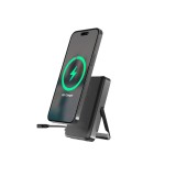Gembird PB10-WPC15MS-01 Power bank wireless magnetico con supporto integrato 15W 10000 mAh nero