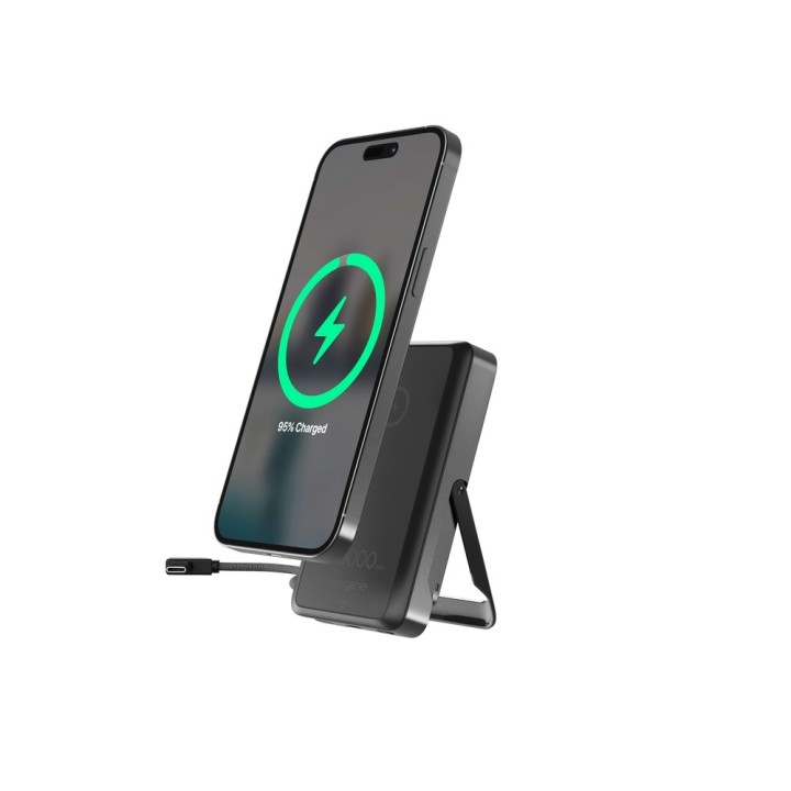 Gembird PB10-WPC15MS-01 Power bank wireless magnetico con supporto integrato 15W 10000 mAh nero