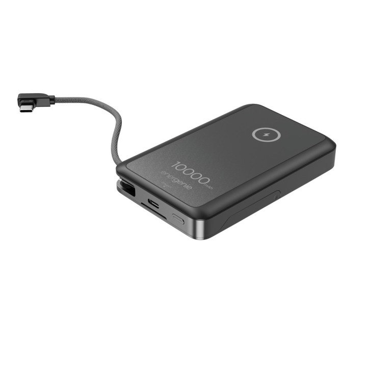 Gembird PB10-WPC15MS-01 Power bank wireless magnetico con supporto integrato 15W 10000 mAh nero