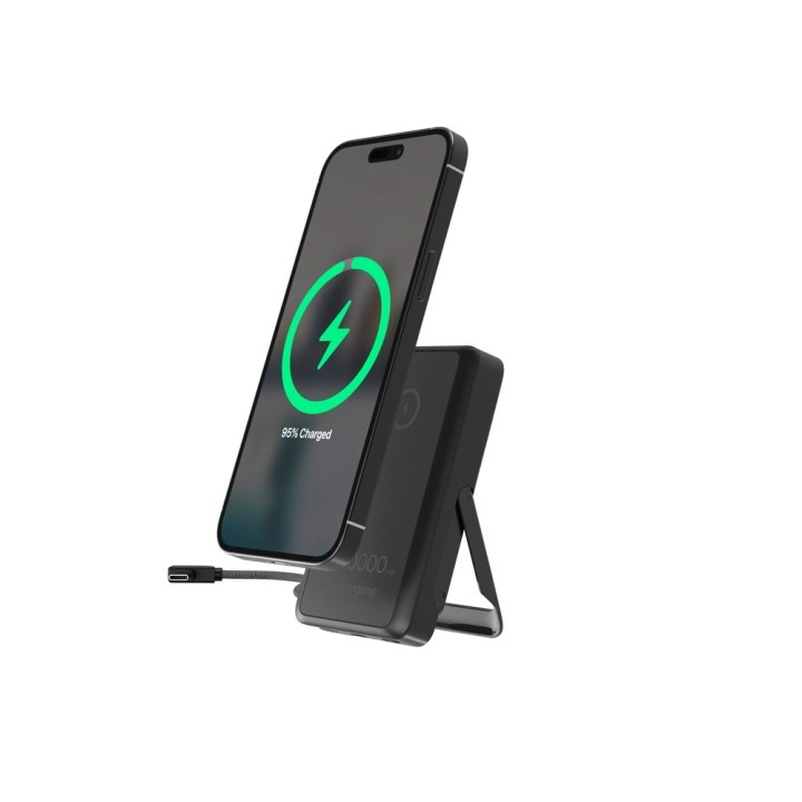 Gembird PB10-WPC15MS-01 Power bank wireless magnetico con supporto integrato 15W 10000 mAh nero