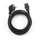 Gembird PC-186-VDE-3M cavo di alimentazione con approvazione VDE 3 metri nero