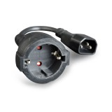 Gembird PC-SFC14M-01 adattatore di alimentazione IEC320 C14 - SCHUKO (F) su cavo 15 cm