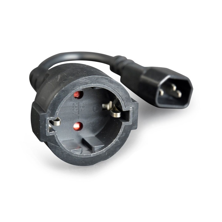 Gembird PC-SFC14M-01 adattatore di alimentazione IEC320 C14 - SCHUKO (F) su cavo 15 cm