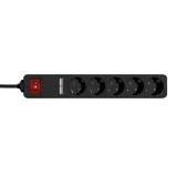 Gembird SPG5-U2-5-02 prolunga 1.5 m 5 prese AC interno nero