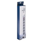 Gembird SPG6-B-10C Protezione da sovratensione 6 prese Schuko 3m grigio
