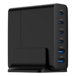 Gembird TA-UC-2A4C-PD75-01-BK caricabatterie dispositivo mobile Universale Nero AC Ricarica rapida Interno