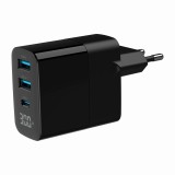 Gembird TA-UC-PDQC30LCD-BK-02 caricabatterie dispositivo mobile universale nero AC ricarica veloce interno
