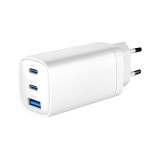 Gembird TA-UC-PDQC65-01-W caricabatterie rapido 65 W GaN USB PowerDelivery 3 porte bianco