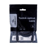Gembird Toslink 2m cavo audio nero