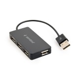 Gembird UHB-U2P4-04 Hub interfaccia USB 2.0 480 Mbit/s nero
