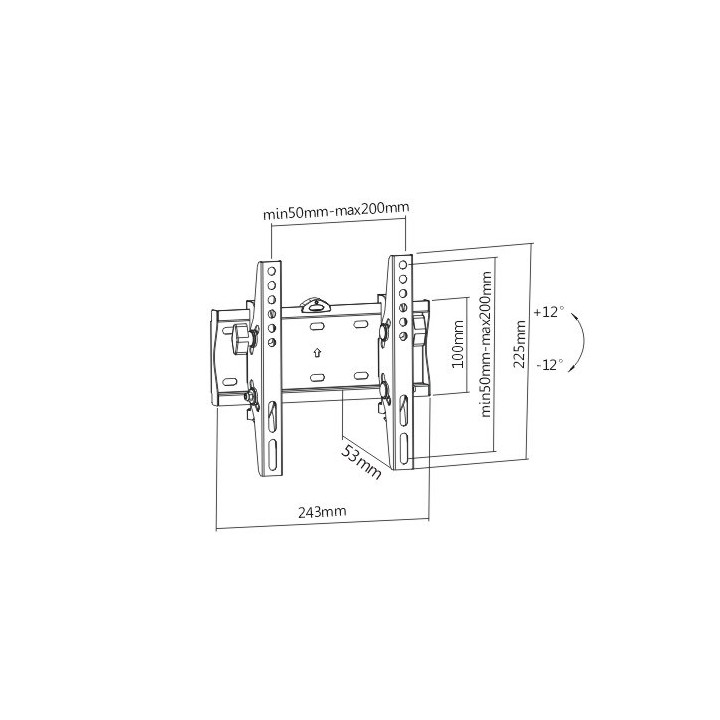 Gembird WM-42T-02 TV supporto 106.7 cm (42 ) nero