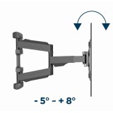 Gembird WM-75ST-01 TV supporto/staffa 190.5 cm (75 ) nero