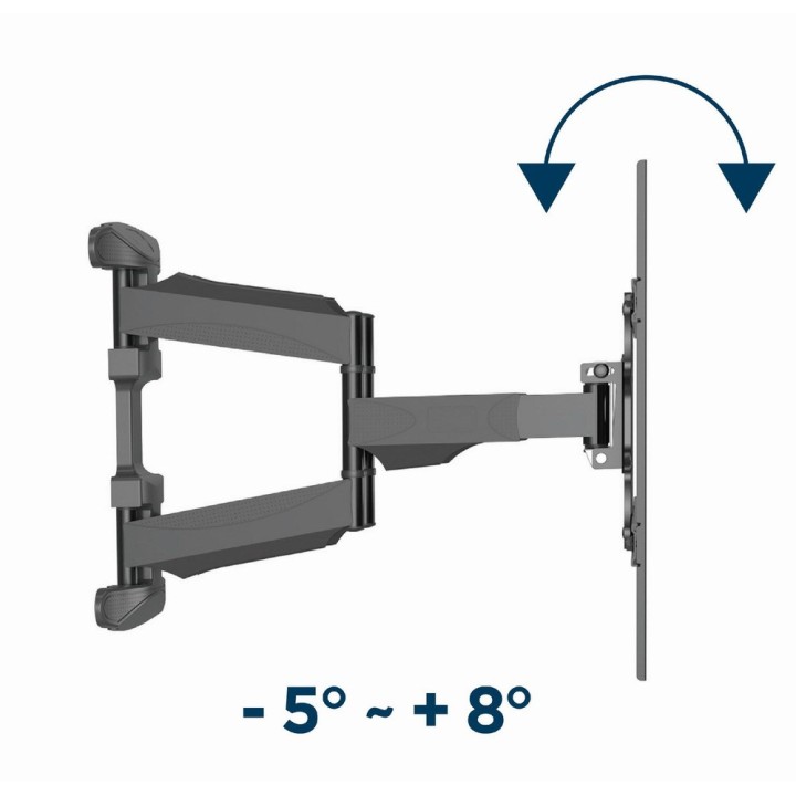 Gembird WM-75ST-01 TV supporto/staffa 190.5 cm (75 ) nero