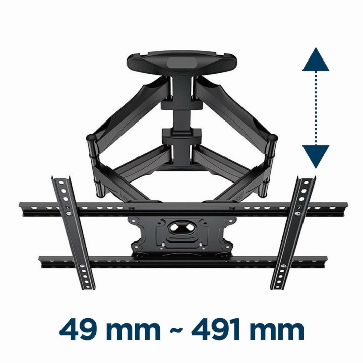 Gembird WM-75ST-01 TV supporto/staffa 190.5 cm (75 ) nero