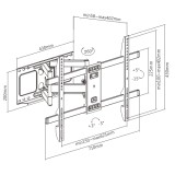 Gembird WM-80ST-02 Supporto a muro con movimento completo per TV 37 - 80'' (60 kg)