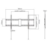 Gembird WM-90F-01 TV supporto 2.29 m (90 ) nero