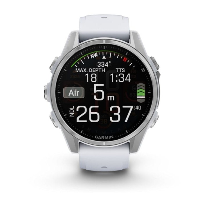 Garmin Fenix 8 3.3 cm (1.3 ) AMOLED 43 mm Digitale 416 x 416 pixel Touchscreen Argento Wi-Fi GPS (satellite)