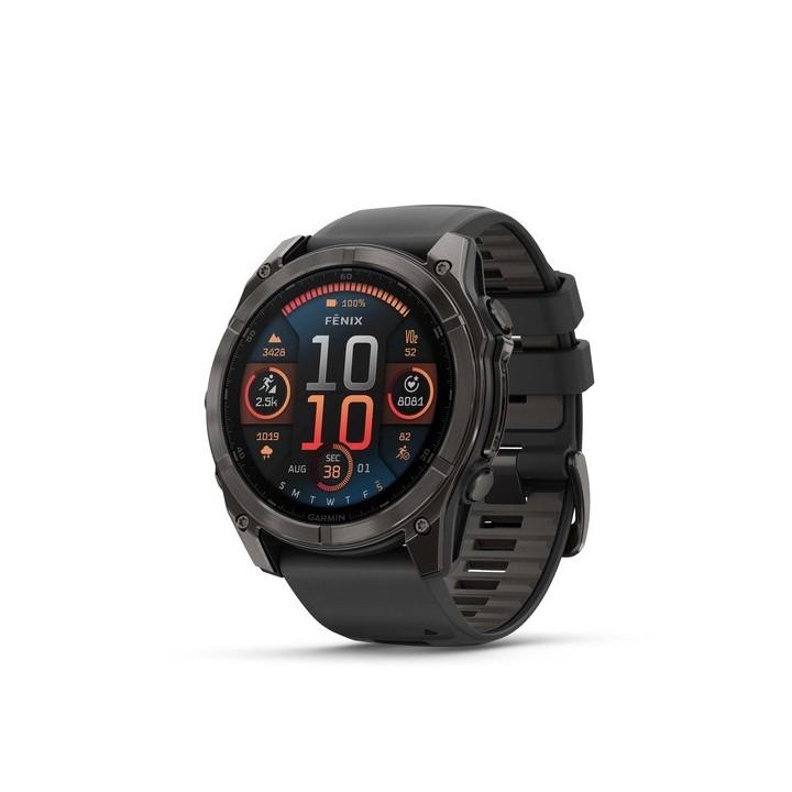 Garmin Fenix 8 3.56 cm (1.4 ) AMOLED 51 mm Digitale 454 x 454 pixel Touchscreen Titanio Wi-Fi GPS (satellite)
