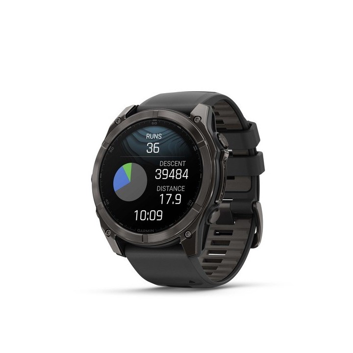 Garmin Fenix 8 3.56 cm (1.4 ) AMOLED 51 mm Digitale 454 x 454 pixel Touchscreen Titanio Wi-Fi GPS (satellite)