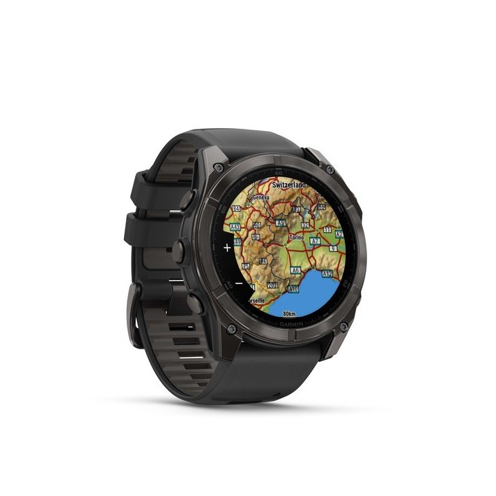 Garmin Fenix 8 3.56 cm (1.4 ) AMOLED 51 mm Digitale 454 x 454 pixel Touchscreen Titanio Wi-Fi GPS (satellite)