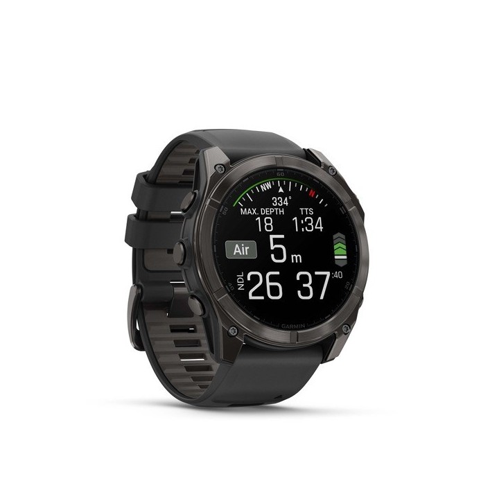 Garmin Fenix 8 3.56 cm (1.4 ) AMOLED 51 mm Digitale 454 x 454 pixel Touchscreen Titanio Wi-Fi GPS (satellite)