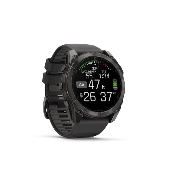 Garmin Fenix 8 3.56 cm (1.4 ) AMOLED 51 mm Digitale 454 x 454 pixel Touchscreen Titanio Wi-Fi GPS (satellite)