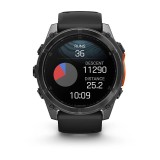 Garmin Fenix 8 3.56 cm (1.4 ) AMOLED 51 mm Digitale 454 x 454 pixel Touchscreen Titanio Wi-Fi GPS (satellite)