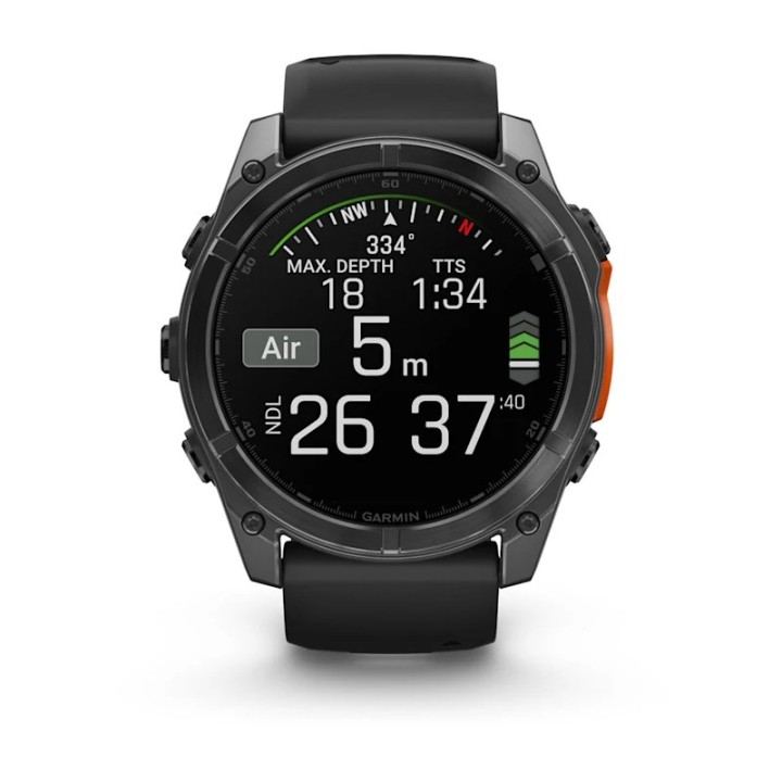 Garmin Fenix 8 3.56 cm (1.4 ) AMOLED 51 mm Digitale 454 x 454 pixel Touchscreen Titanio Wi-Fi GPS (satellite)