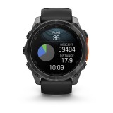 Garmin Fenix 8 3.56 cm (1.4 ) AMOLED 51 mm Digitale 454 x 454 pixel Touchscreen Titanio Wi-Fi GPS (satellite)