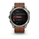 Garmin Fenix 8 3.56 cm (1.4 ) AMOLED 51 mm Digitale 454 x 454 pixel Touchscreen Titanio Wi-Fi GPS (satellite)