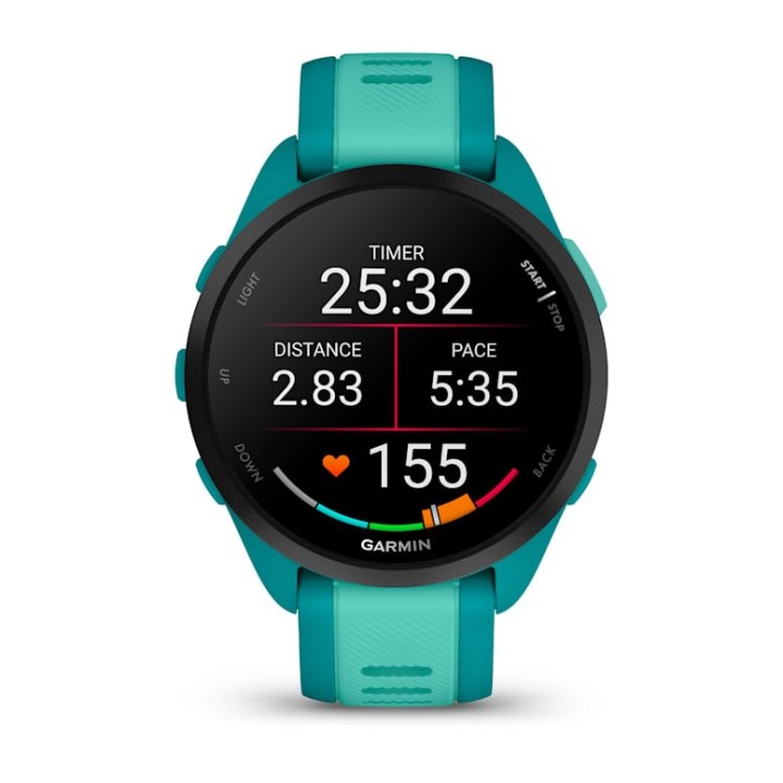 Garmin Forerunner 165 Musica 3.05 cm (1.2 ) AMOLED 43 mm Digitale 390 x 390 pixel Touchscreen Turchese GPS (satellite)