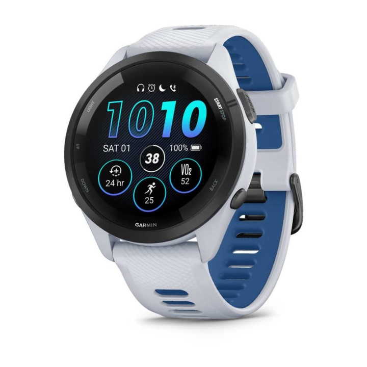 Garmin Forerunner 265 3.3 cm (1.3 ) AMOLED 46 mm Digitale 416 x 416 pixel Touchscreen Nero Bianco Wi-Fi GPS (satellite)
