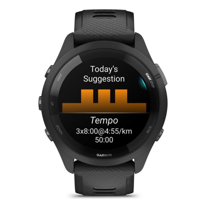 Garmin Forerunner 265 3.3 cm (1.3 ) AMOLED 46 mm Digitale 416 x 416 pixel Touchscreen nero Wi-Fi GPS (satellite)