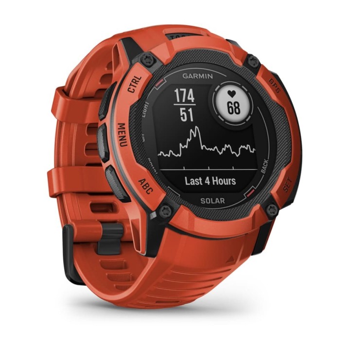 Garmin Instinct 2X Solar 2.79 cm (1.1 ) MIP 50 mm Digitale 176 x 176 pixel Touchscreen rosso GPS (satellite)