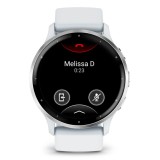 Garmin Venu 3 3.56 cm (1.4 ) AMOLED 45 mm Digitale 454 x 454 pixel Touchscreen argento bianco Wi-Fi GPS (satellite)
