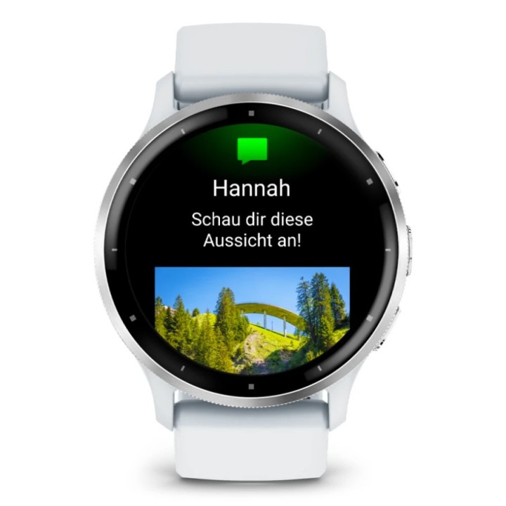 Garmin Venu 3 3.56 cm (1.4 ) AMOLED 45 mm Digitale 454 x 454 pixel Touchscreen argento bianco Wi-Fi GPS (satellite)