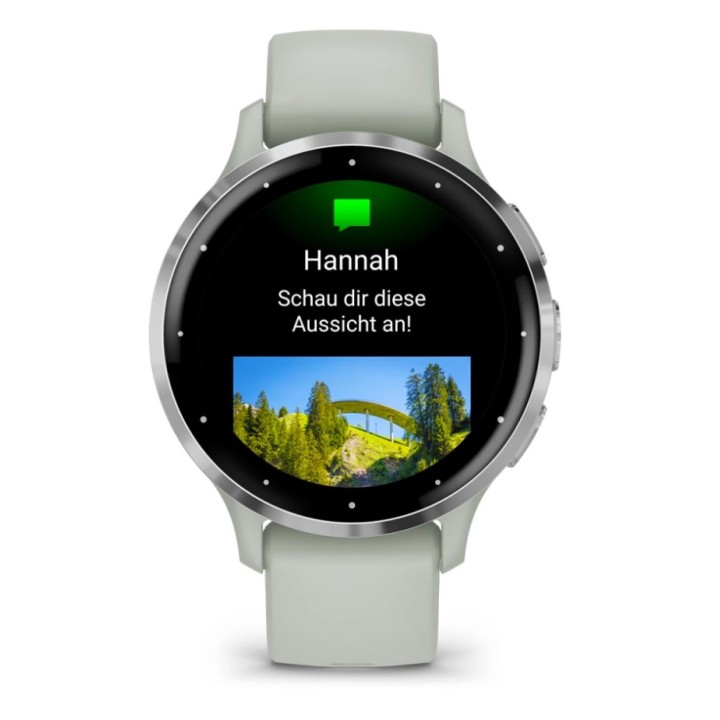 Garmin Venu 3S 3.05 cm (1.2 ) AMOLED 41 mm Digitale 390 x 390 pixel Touchscreen grigio argento Wi-Fi GPS (satellite)