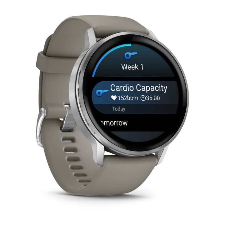 Garmin Venu 4 3.56 cm (1.4 ) AMOLED 45 mm Digitale 454 x 454 pixel Touchscreen Argento Wi-Fi GPS (satellite)