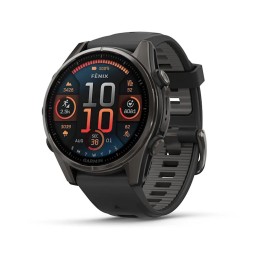Garmin fenix 8 3.3 cm (1.3 ) AMOLED 43 mm Digitale 416 x 416 pixel Touchscreen Nero Wi-Fi GPS (satellite)