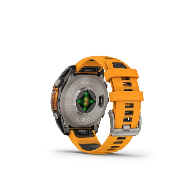 Garmin fenix 8 3.56 cm (1.4 ) AMOLED 47 mm Digital 454 x 454 pixels Touchscreen Graphite Wi-Fi GPS (satellite)