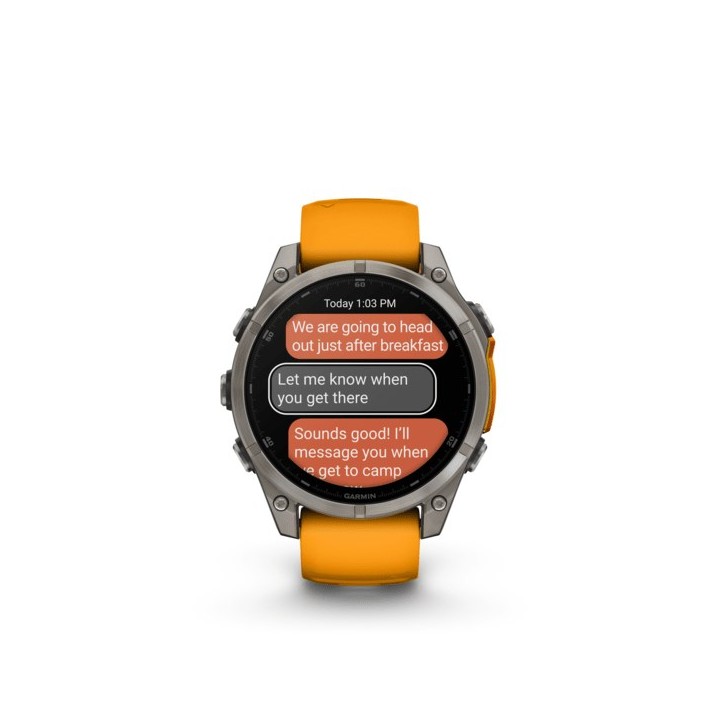 Garmin fenix 8 3.56 cm (1.4 ) AMOLED 47 mm Digital 454 x 454 pixels Touchscreen Graphite Wi-Fi GPS (satellite)