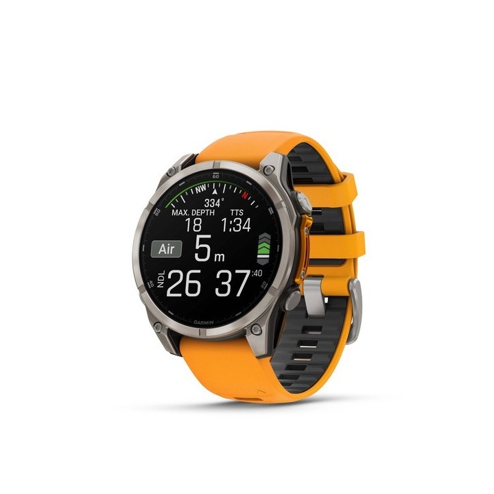 Garmin fenix 8 3.56 cm (1.4 ) AMOLED 47 mm Digital 454 x 454 pixels Touchscreen Graphite Wi-Fi GPS (satellite)