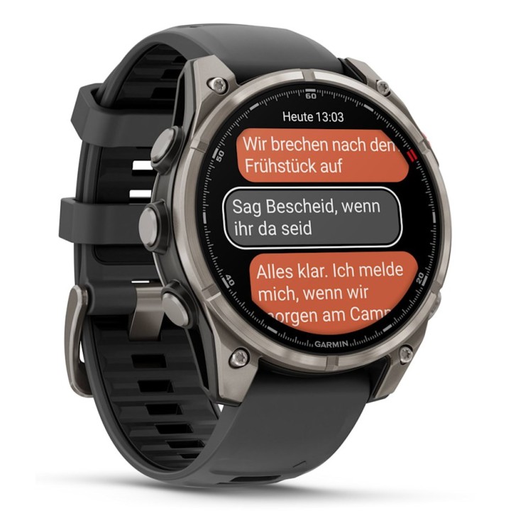 Garmin fenix 8 Pro 3.56 cm (1.4 ) AMOLED 47 mm Digitale 454 x 454 pixel Touchscreen Graphite Titanium Wi-Fi GPS (satellite)