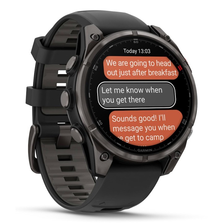 Garmin fenix 8 Pro 3.56 cm (1.4 ) AMOLED 47 mm Digitale 454 x 454 pixel Touchscreen Grigio Wi-Fi GPS (satellite)