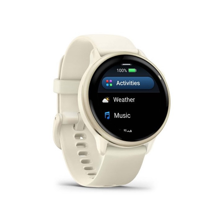 Garmin vívoactive 6 3.05 cm (1.2 ) AMOLED 42 mm Digitale 390 x 390 pixel Touchscreen Bianco Wi-Fi GPS (satellite)